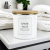 Minimalist Range Epsom Salts Storage Canister - White Metal Enamel