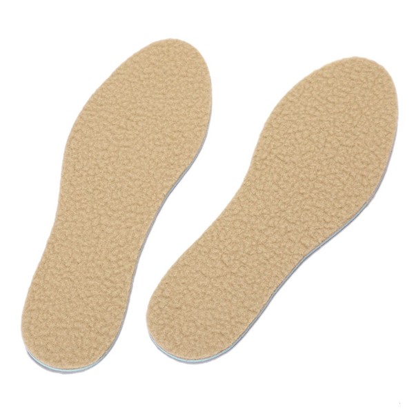 uxcell Women Winter Warm Soft Boot Fleece Shoe Inserts Pad Cushion Insoles 1 Pair Beige