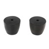 G-PLUS Black 2" Ramp Door Rubber Bumpers Stop Cone Round