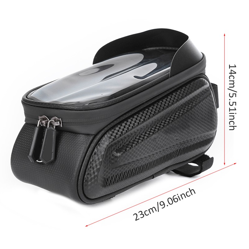 PVC Black Hard Shell Waterproof Performance Touching Screen Bike Bag