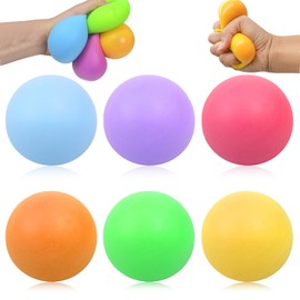 6 Stück Squishy Stressball Kinder – Farbwechsel Quetschball Anti Stress Ball für Kinder & Erwachsene, Sensorisches Spielzeug zur Stressreduktion bei ADHS Autismus, Geburtstagsgeschenk