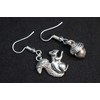 Set Squirrel Acorn Earrings Mini Bling Square Nut Forest Nature