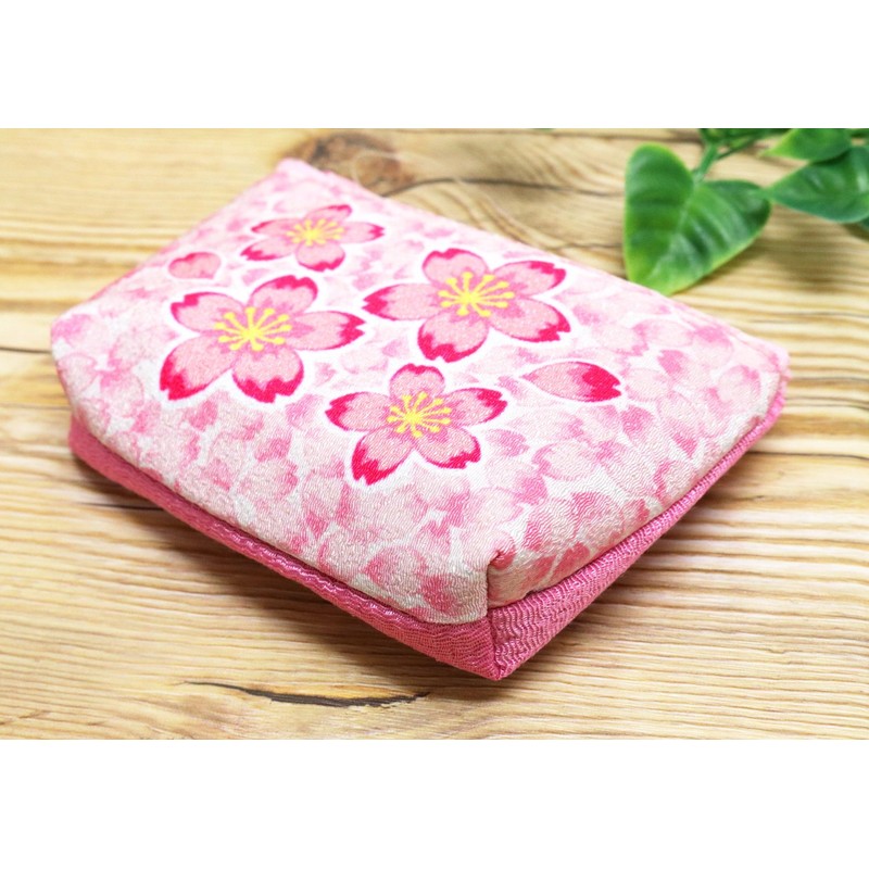 京佑 ミニポーチ 豆ぽちちりめん 桜