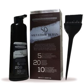 Mens Hair Dye Salvathor Duran - 20 Applications - Beard Dye - Natural Hair Dye - Hair Dye For Men - Mens Beard Dye - Beard Dye Black - Gradual or Complete Changement in the First Application - 250 ml.