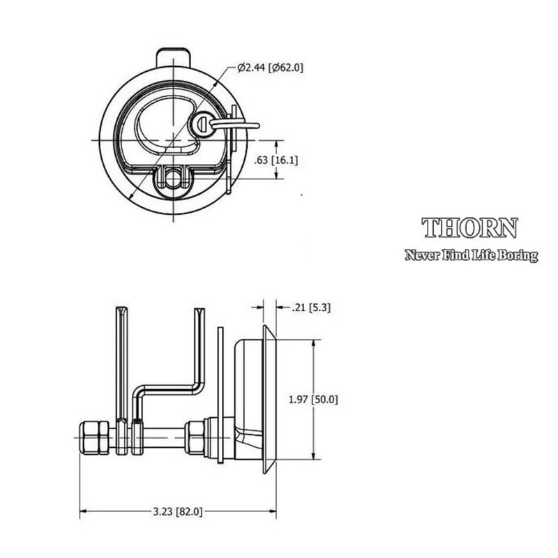 Thorn Marine Cam Latch Boat Hatch Stainless Steel Locking Style