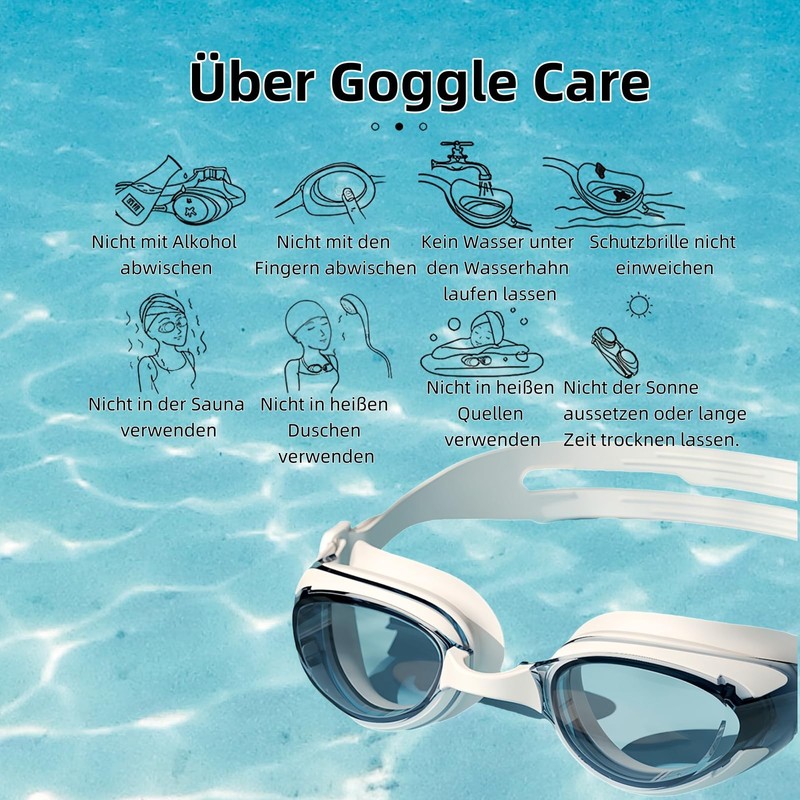 Vyloky - Optical swimming goggles with dioptres, one-piece swimming goggles.
