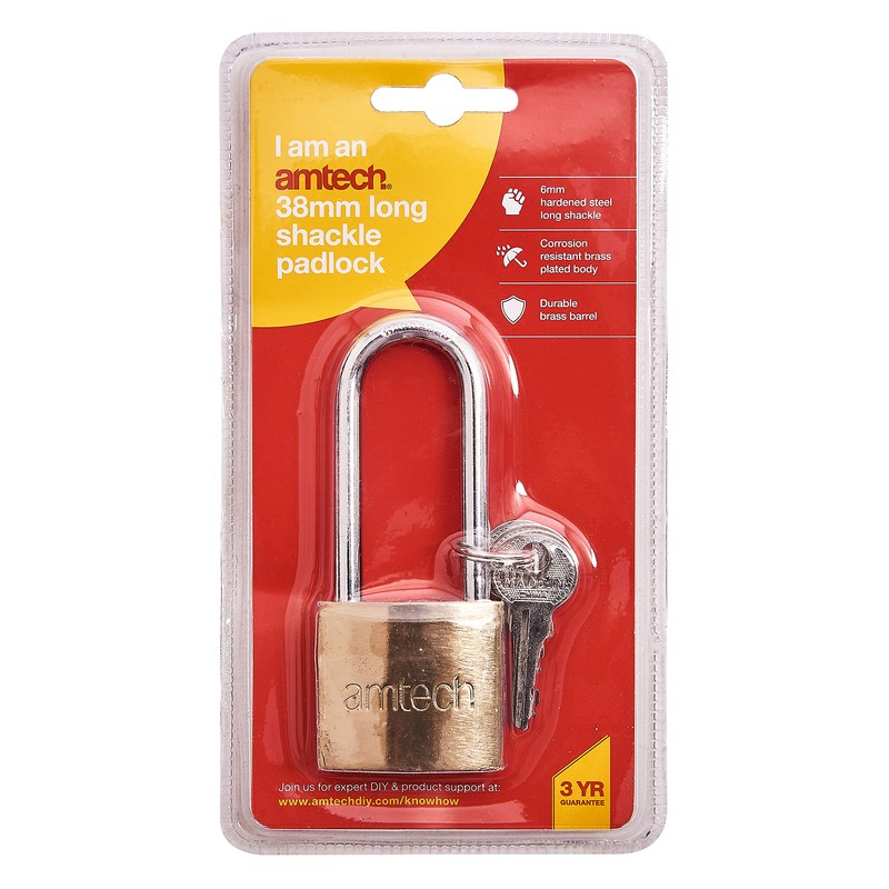 Amtech XXSEL45 38mm Long Shackle Padlock