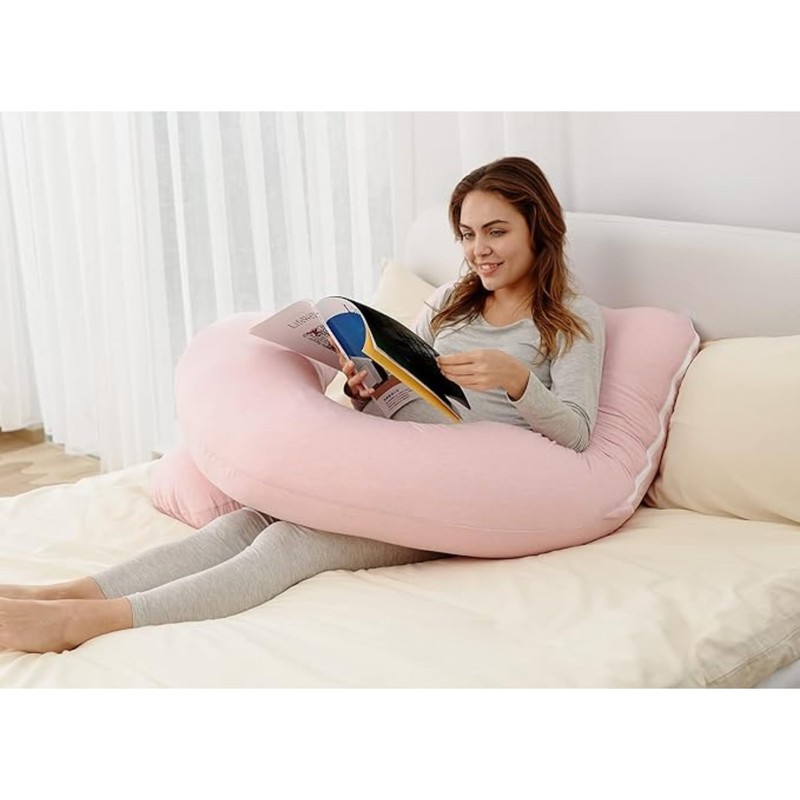 Luxury 12ft J-Shaped Improved Maternity and Full Body Support Pillow.