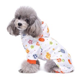 S-Lifeeling Dog Costumes for Indoor Outdoor Candy World Pattern Comfortable Puppy Pajamas Soft Dog Jumpsuit Shirt Best Gift 100% Cotton Coat for Medium and Small Dog