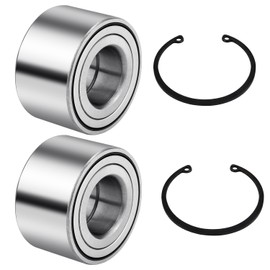 2pcs Front Wheel Bearings, Heavy Duty Front Wheel Bearing with Elastic Retaining Rings Compatible with Honda Rancher 420 Accessories 91051-HR3-A21 90651-HR3- A20 Bearing