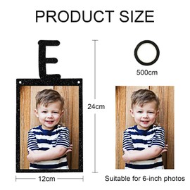 Cadimus Fotogirlande 18. Geburtstag Schwarz, Endlich Volljährig 18, Foto Banner 18. Geburtstag, Deko 18 Junge, Endlich Volljährig Girlande, für Fotos von 1 bis 18 Jahre