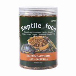 capuca Dried Mealworms Aquatic Turtle Food Floating Reptile Food 100% Natural Baby Turtle Nutri Stick All Natural Food for Aquatic Turtles Axolotl Bearded Dragon Crested Gecko Frogs