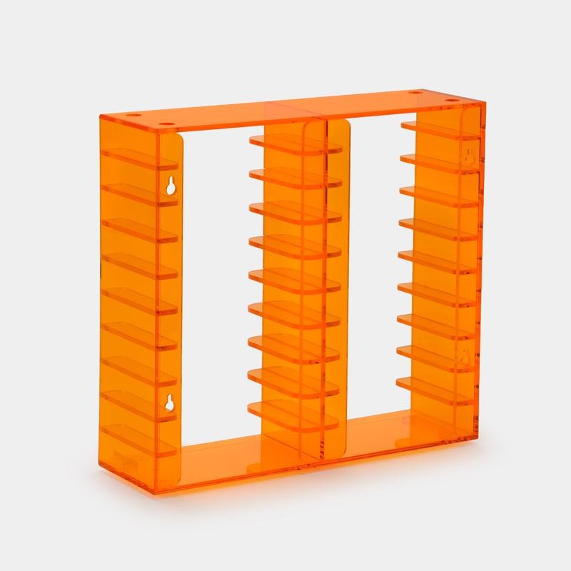 Acrylic Cassette Tape Storage Rack for 20 Cassettes - Color: