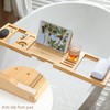 Realgulf Bamboo Bathtub Tray | Splash-Proof Adjustable (28-40 Inch) |