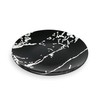 Pack of 10 Black and Silver Hard Plastic Reusable Plates