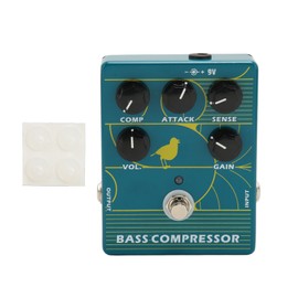 Bass Guitar Pedal Aluminium Alloy 1/4in Monophonic Input Output Bass Compression Pedal for Musician Production Stage