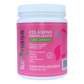 Colágeno Hidrolizado Lumihass Sabor Arándano 725 G I 30 Porciones I Adicionado Con Omega 3 aguacate magnesio acido Hialurónico biotina vitamina C I