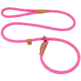 Dog Slip Leash Dog Leash, Reflective Rope Lead, Anti-Pull Lead, Training Leash for Small, Medium and Large Dogs, 1.5m (M(9mm), Pink)