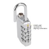 Sourcingmap 4 Digit Combination Padlock, 4mm Shackle, Zinc Alloy Lock