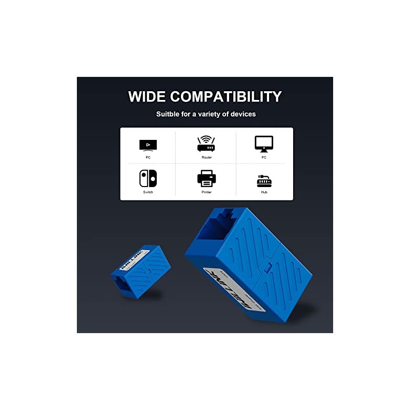 iwillink Acoplador RJ45 Conector Ethernet, Conector RJ45 Hembra a Hembra