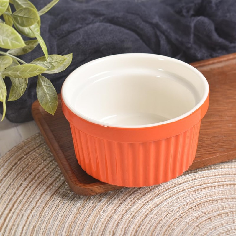 homEdge Porcelain Ramekins Set, 240 ml / 8 Fl Ounces