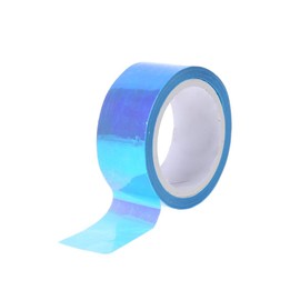 ZHIZHOU Rhythmic Gymnastics Decoration Holographic Prismatic Glitter Tape Hoops Stick Sport Accessory Blue