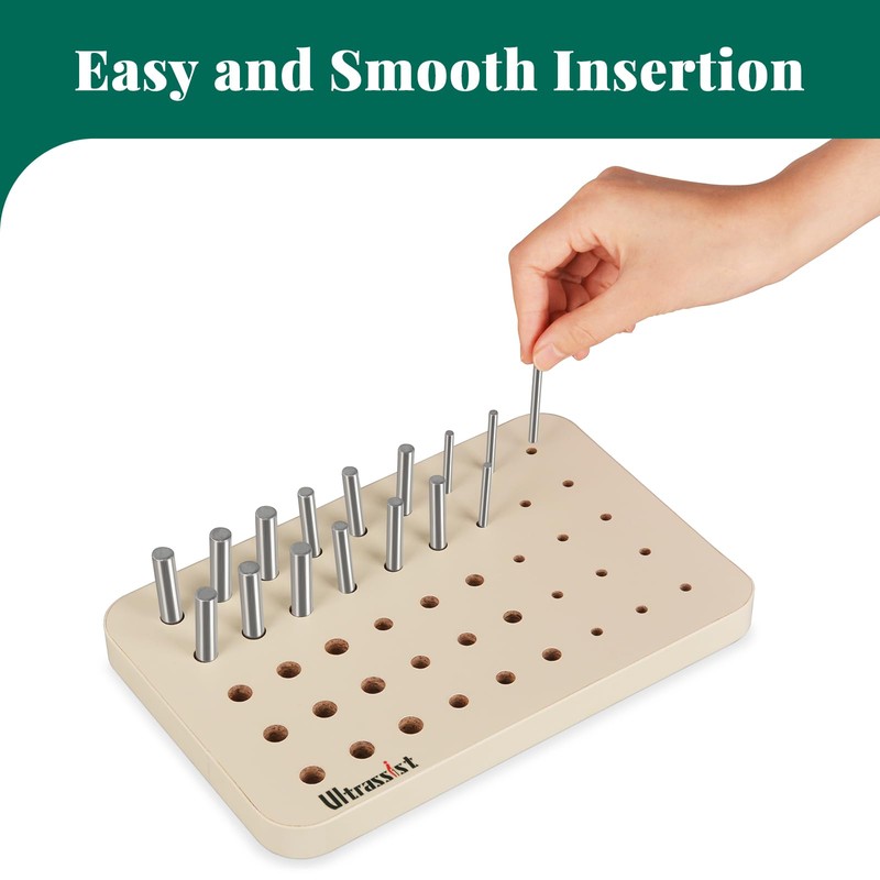 Ultrassist 45-Hole Wooden Pegboard for Occupational Therapy, Fine Motor Skills