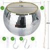 FGBNM Disco Ball Planter, 1pcs 10” Silver Disco Ball Planter,