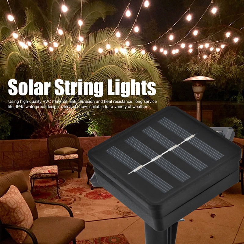20LEDs G50 Solar Bulb Light String Outdoor Waterproof for Garden