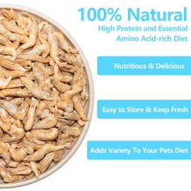 JADINGSFARM Freeze Dried Shrimp – 3.5 Oz Freeze Dried River Shrimp, Shrimp Turtle Food, Turtle Shrimp, Nutrient-Rich Shrimp Treat for Reptiles, Aquatic Turtles, Sugar Gliders, Hedgehogs, Tropical Fish