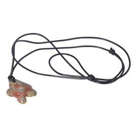 Crystal Pendant Necklace Natural Semi Precious Stones Hand Carved Turtle Shape Crystal Jewelry for Healing Meditation Flower Green