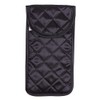 Quilted Satin Soft Eyeglass Case (Pouch), Black Without Front Bow