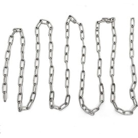 Stainless Steel Chain, Heavy Duty Welded Chain Links for Hanging Fences, Walking with Dog Chain, Swing Chain, Drying Laundry Chain, Diameter 1.2 mm, Chain Length 8 m, Maximum Load 10 kg