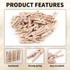 URSMART 100PCS Wood Clothes Pins Photo Clips, 2.8 Inch Wood