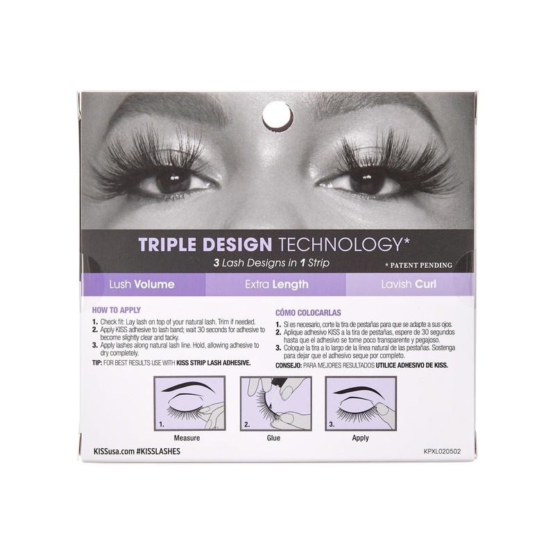 KISS Lash Couture Triple Push-up False Eyelashes, 'Halloween 02', Includes,