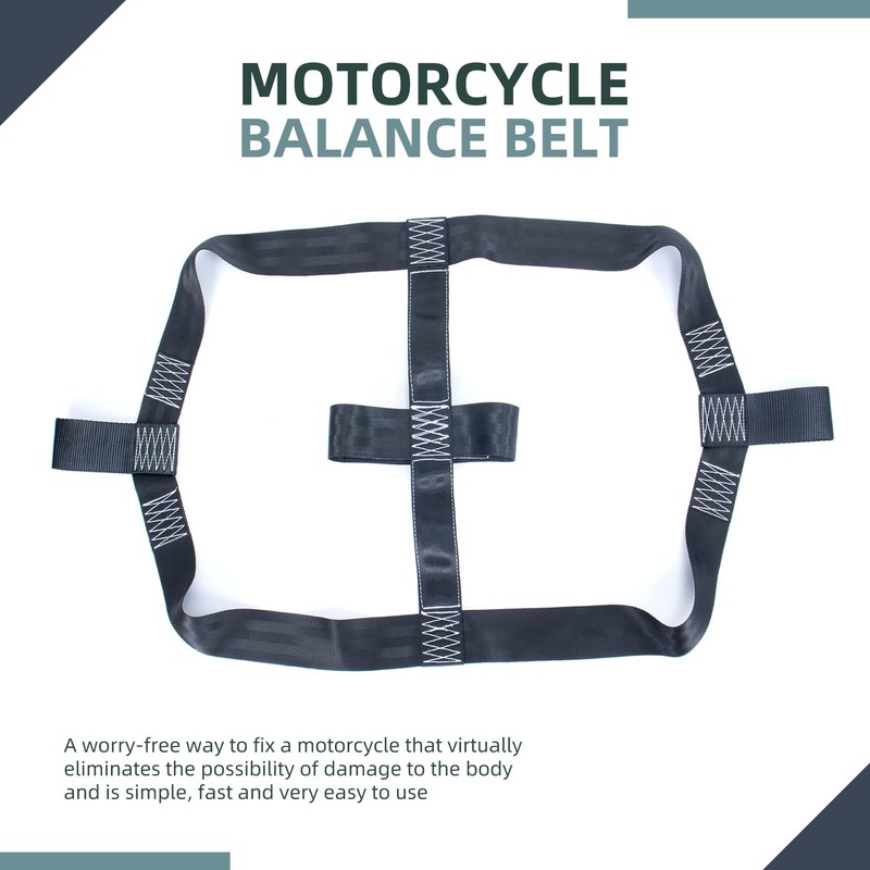 Motorcycle Rear Wheel Tie Down Strap and Bar Harness Handlebar,