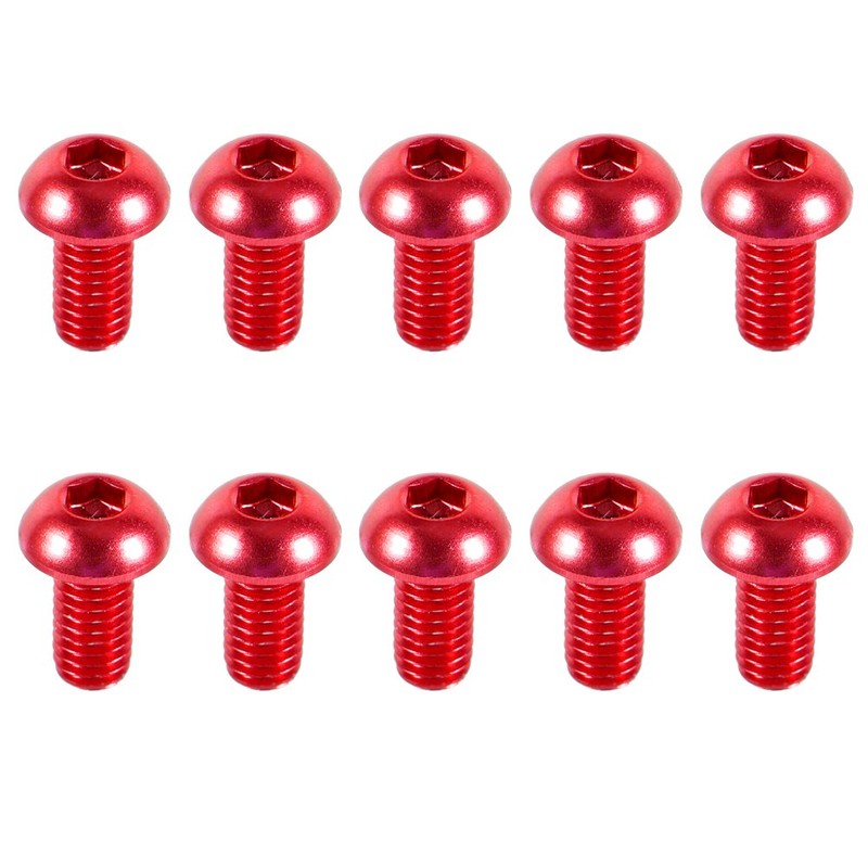 Pack of 10 M3 6-10 mm Colourful Button Round Cylinder
