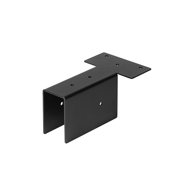 MOUNTAIN_ARK 4 Pack 2x4 Black Pergola Top Rafter Brackets, Deck