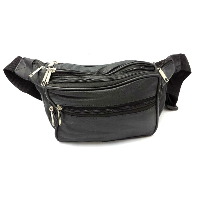 ODS:UK® Real Leather Bum Waist Bag Travel Holiday Money Belt
