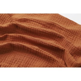 Muslin Bassinet Sheets 33" x 19" Compatible with Mika Micky, KoolaBaby (3 in 1), BabyBond, HARPPA and RICUTON Bedside Bassinet, 2 Pack for Baby Boy and Girl, Yellow and Brick