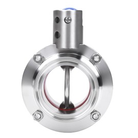 DERNORD 2 Pack 2 Inch Tri Clamp Sanitary Butterfly Valve with Pull Handle Stainless Steel 304 Tri Clamp Clover (2" Tube OD)