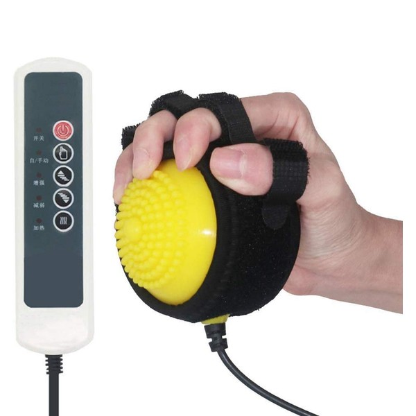 Electric Hot Compress Stroke Hemiplegia Finger Recovery Equipment Hand Training Electric Fingers Massager 110V-220V Infrared Therapy Finger Passive Training