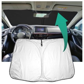 YEE PIN Mazda 6 Sonnenschutz Auto kompatibel mit Mazda 6 Mazda6 2019-2023 2024，Faltbare Auto Sonnenschirm Frontscheibe Windschutzscheibe UV Staub Schutz