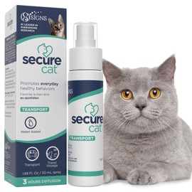 signs Secure Cat Transport, Water Based Calming Travel Spray, Naturally Supports Calm and Well-Being, Naturally Relieving Anxiety and Stress