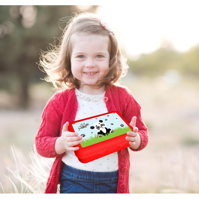 CreaDesign, Children's Lunch Box, Lunch Box, Red with Compartments, Ideal