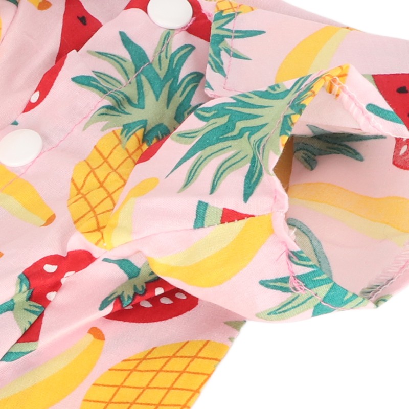 Dog Fruit Print Shirt Breathable Cool Fashionable Cute Pet Clothes