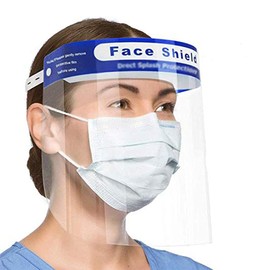 Full Face Shield Mask Clear Protective Film Flip Up Safety Cover (1pc)