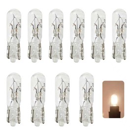 Leiwee Lampadine T5 12V per Cruscotto Auto, Set da 10 Pezzi Luce Bianca W1.2W, Sostituzione Diretta senza Attrezzi, Compatibile con Illuminazione Strumenti (Bianco)