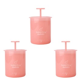 HAMILO Facial Cleansing Whisk, Bath Facial Cleansing Foam, Shampoo Face Care, Set of 3 (Pink)