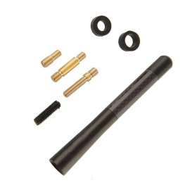 Universal 4.7" Car Antenna Carbon Fiber Radio FM Antena Black Kit Car Aerial